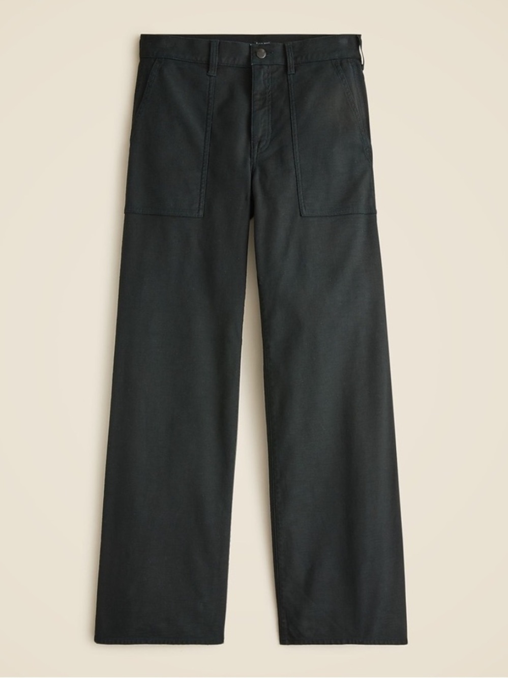 JCrew Camp Pocket Wide Leg Pant Size 25 Washed Black Utility $158 Style CI936